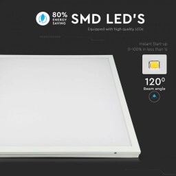 V-TAC LED panel 25W 600x600mm 4000lm 2v1 (zapustený/prisadený) 4000K vr.zdroja EVOLUTION 6PCS/PACK (6601) VT-6125